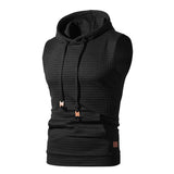 Riolio New Fashion Zipper Cardigan Sweater Mens Sleeveless Hooded Vest Jacket Plus Size S-4XL Streetwear Vest Hoodies