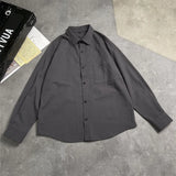 Riolio  Japanese Long-sleeved Shirt Men's Spring American Retro Workwear Jacket Hong Kong Style Trendy Casual Top
