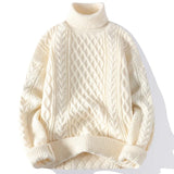 Riolio Men's Sweater Flip Collar One Piece Velvet Sweater Men's Versatile Basic Multi Color Men's Knitted Sweater