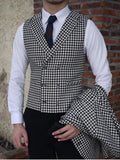 Riolio  Stylish Newest Plaid Suit Set 3 Pieces For Men Dancing Sets Handsome Slim Fit Men's Suits Banquet Wear Notched Lapel Tuxedo