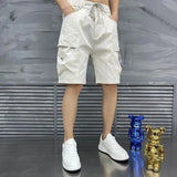 Riolio  Men Five-point Summer Thin Casual Work Clothes Loose Versatile Sports Mid-sports Pants