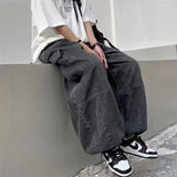 Riolio swag outfits men Autumn Men's Loose Fit American Style Hip Hop Vintage Cargo Pants Versatile Wide Leg Jeans Harajuku Trousers Casual Pants