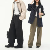 Riolio  Mens Suit Trousers Classic Commuter Casual Trousers Autumn Business Daily Office Simple Straight Trousers Men'S Clothing