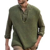 Riolio Hip Hop Trend American Street New Sleeveless Sweater Vest Men's Pure Green V-Neck Loose Casual Versatile Warm Knitted Tank Top