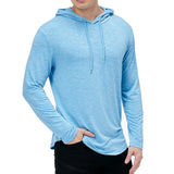 Riolio Men's Lightweight Athletic Hoodies Long Sleeve Workout Sport Hooded Shirt Casual Gym Running Jogger Shirt Pullover Sweatshirt