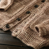 Riolio British Vintage Sweater High-end Men's Autumn Winter Knitted Cardigan Mature Business Knitted Jacket  Thicken Button V-neck Coat