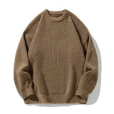 Riolio  Autumn Winter Men's O-Neck Warm Sweater Casual Men Cashmere Cargo Knitted Pullover Men Classic Loose Knitwear Sweaters Clothing