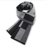 Riolio  Men Scarf For Man Winter Copy Cashmere Shawl Luxury Brand Scarf Soft Keep Warm Outdoor Grey Knit Neckerchief Men Shawl Wrap Gift