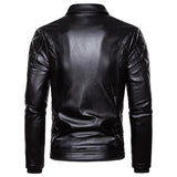 Riolio New Design Motorcycle Bomber Add Wool Leather Jacket Men Autumn Turn Down Fur Collar Removable Slim Fit Male Warm Pu Coats