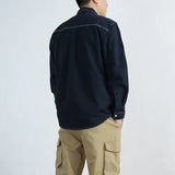 Riolio  New Youth Shirt Spring Autumn Thin Style Trendy Loose Men's Casual Double Pocket Korean Edition Handsome Long Sleeve Shirt Men