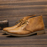Riolio Retro Men Ankle boots Brand Plus Size Desert Boots Comfortable Leather Boots For Men