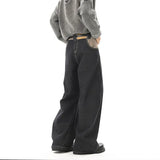 Riolio Hip Hop Patchwork Straight Jeans Black High Street Pocket Pants Japanese Harajuku Fashion Casual Loose Mopping Wide-leg Jeans