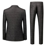 Riolio Blazers Jacket Pants Vest / Fashion New Men's Casual Boutique Business British Plaid Striped Suit Coat Trousers Waistcoat