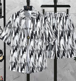 Riolio Shirts + shorts 2025 summer Sportswear Men's fashion short sleeve Sets Male shirts and shorts Casual oversize men set Two Piece