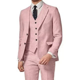 Riolio  Men's Blazer Vest and Pant Set, Notched Lapel, Wedding Banquet, Evening Party, Male Suit, Elegant Tuxedo, 3 Piece