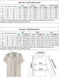 Riolio Cotton Sheer Openwork Shirts for Men Sexy Lace Short Sleeves Transparent Shirt Summer Solid Streetwear Tops