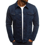 Riolio New Men's Jeans Jacket Business Casual Lightweight Long Sleeve Shirt High Street Spring Autumn Jackets Biker Coat Outwear Tops