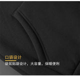 Riolio Winter Lambswool Coats Thicken Warm Jackets Long Sleeve Zipper Hoodies Casual Sports Fleece Black Coat Hooded Men Women Jacket