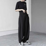 Riolio  XS-5XL Y2k Dark Side-Flap Button Casual Trousers Genderless Autumn Streetwear Fashion Outdoor Versatile Wide-Leg Pants Unisex