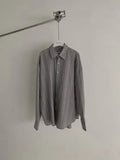 Riolio  Spring Autumn Striped Long-sleeved Shirts for Men Retro Korean Style Inch Casual Iron-free Lightweight Sun Protection