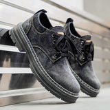 Riolio  New Spring Autumn Denim Work Shoes Large Casual Single Shoes Outdoor Mountaineering Shoes