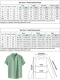 Riolio Hollow Out Shirts for Men Cotton and Linen Textured Stand Collar Short Sleeves Shirt Summer Streetwear Tops Z5078966