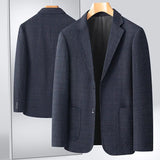 Riolio New Men's Blazer Fashion Middle-aged Business Casual Professional Wear Casual Loose British Style Sub-trend Four Seasons Suit