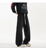 Riolio New Men's Jeans Washed Jeans Pants Unisex Drawstring Denim Pants Male Streetwear Korean Straight cylinder loose Cowboy Trousers