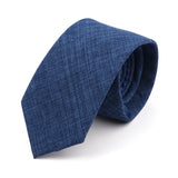 Riolio  Novelty New Solid Color Ties For Men 100%Cotton Handmade High Quality Necktie Pink Green Orange 6.5cm Skinny Slim Ties Accessory