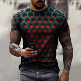 Riolio Simple Men'S T-Shirt Geometric Pattern 3d Printed Men'S Top Everyday Casual Clothing Loose Oversized-Shirt Retro Sweatshirt