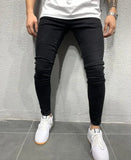 Riolio Jeans Men Pants Wash Solid Color Multi Pockets Denim Mid Waist Cargo Jeans Plus Size Fahsion Casual Trousers Male Daily Wear