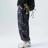 Riolio Ankle-Length Plaid Harem Pants Men Clothing Joggers Men Pants Trousers Japanese Fashion Sweatpants S-5XL Streerwear