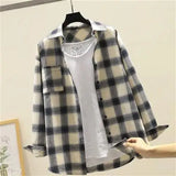 Riolio  Long Sleeve Shirts And Blouses For Men Plaid Elegant Cotton Luxury Man Tops Social Korean Style New In Hipster Spring Clothing