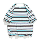 Riolio  Top Quality 100% Cotton Horizontal Stripes Simple Fashion  Men's T-shirt Classic Timeless O Neck Tops Casual Unisex Tees
