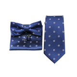 Riolio  Business Men Tie Set With Bowtie Pocket Square Cufflinks Necktie Suit Set Paisley Dot Floral Style New Fashion Classic Bow Tie