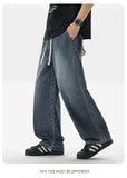 Riolio  Men's Jeans American Loose Wide-leg Loose Straight Casual Trousers Street Hip-hop Baggy Jeans Black Grey  Blue Streetwear Men
