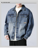 Riolio Men's Workwear Handsome Jacket Coat American Fashion Brand Jacket Denim Jacket New Simple Style Loose Versatile Men's Jacket