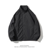 Riolio American Sle Men's Spring Oversize Baseball Jaet Stand Collar 's Coat Windproof Polyester Casual Outerwear