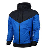 Riolio  Spring Autumn Men's Bomber Jackets Fashion Men Lightweight Sports Zipper Hooded Coats Outdoor Men Windbreaker Running Jackets