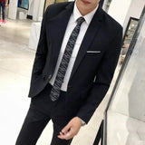 Riolio Blazers Jacket Pants Vest 3 Pcs Set / Fashion New Men's Casual Boutique Business Solid Color Slim Dress Suit Coat Trousers