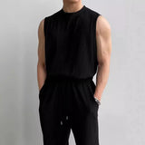 Riolio  Sports Vest Vest Suit Men Sleeveless T-shirt Summer Quick-drying Loose Trousers