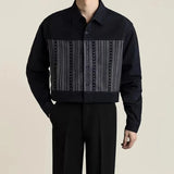 Riolio  Spring New Minimalist Casual Commuter Long Sleeved Shirt for Men Retro Cotton Shirt for Men