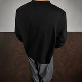 Riolio  Mens T-Shirt Deconstructed Plain Casual T-Shirt Streetwear Fashion Daily Versatile Outdoor Trend Long-Sleeved Top Men'S Clothing