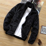 Riolio Fluffy Jacket Autumn Winter Loose Fit Double Sided Velvet Double Sided Velvet Fluffy Jacket Fleece Jacket Side Pockets