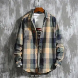 Riolio  Long Sleeve Shirts And Blouses For Men Plaid Elegant Cotton Luxury Man Tops Social Korean Style New In Hipster Spring Clothing