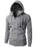 Riolio  Autumn Winter New Loose Casual All-match Zipper Hoodies Male Solid Color Fashion Cardigan Hooded Sweatshirt Hombre Top Men Coat