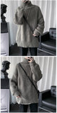 Riolio  Autumn Winter Mens Casual Turtleneck Pullover Men's Long Sleeve Rollneck Sweater Korean Style Fashion Warm Knitted Sweater