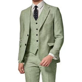 Riolio  Men's Blazer Vest and Pant Set, Notched Lapel, Wedding Banquet, Evening Party, Male Suit, Elegant Tuxedo, 3 Piece