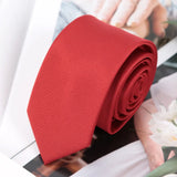 Riolio  Mens Ties Champagne Red Black Solid Skinny Necktie Women Casaual Dress Gifts Wedding Neck Ties for Men Groom Shirt Accessories