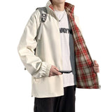 Riolio  Double-Sided Wearable Sports Jacket 8511 Men's Spring Autumn New Style Social Work Quality Stand Collar Outdoor Windbreaker